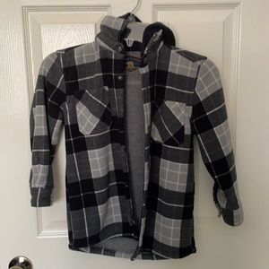 Boys hooded fleece flannel